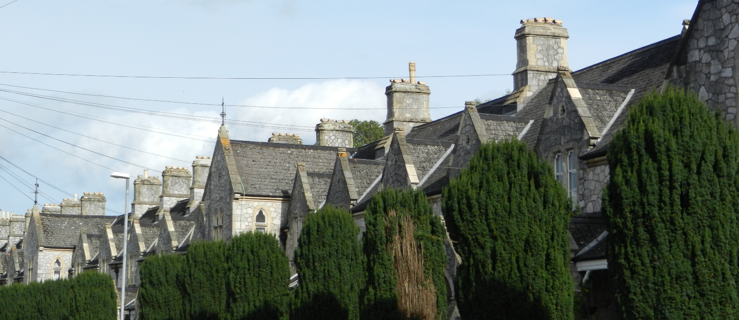 Row of period properties in Newton Abbot